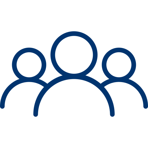icon Personengruppe blau