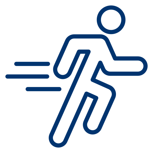 icon laufende Person, Sport blau